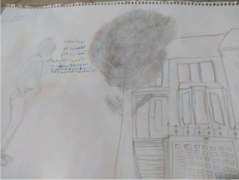 Drawing by a care-experienced child