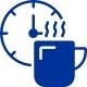 coffee and clock