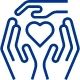 hands around a heart