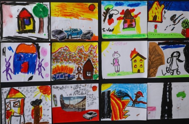 paintings created by children following wildfires