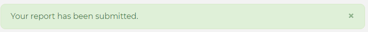 reporting submitted
